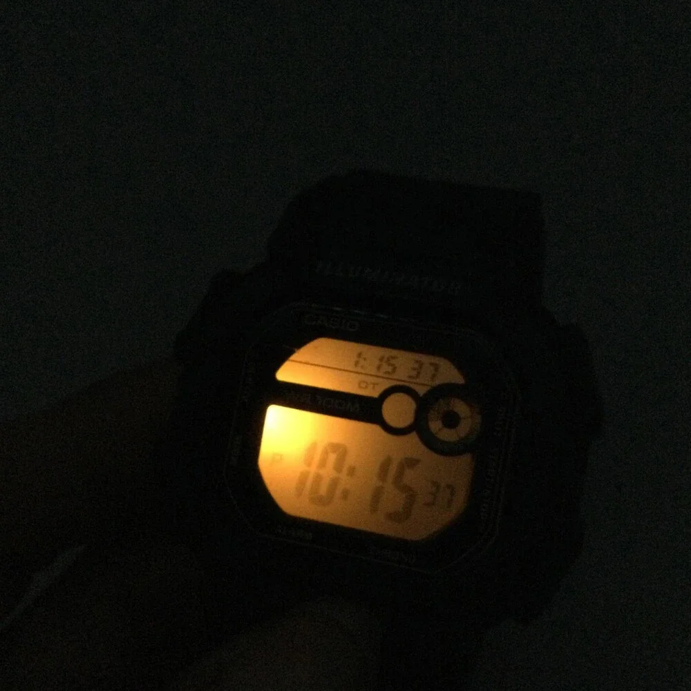 Casio 3488 W-737H Mens Watch 44mm Black Digital WR 100M Alarm Chrono